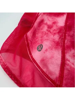 Lululemon Beat The Heat Short Tidal Boom Juice Size 8 Red Pink Tie Dye thumbnail 8