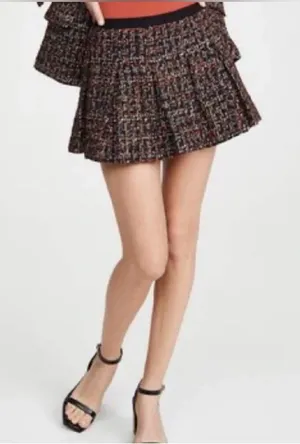 Amanda Uprichard Dixon tweed pleated Mini Skort Size Small‎ thumbnail 1