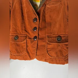 Trovata Brown Corduroy‎ Blazer Size Small 3 Button thumbnail 3