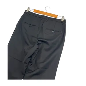 Anine Bing Classic Pant Womens 28 Black Wool Straight Leg Tailored Trousers thumbnail 4