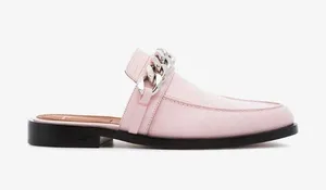 Givenchy 20mm women’s pink lizard embossed chain loafers mules size IT 37 US 7 thumbnail 2