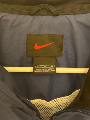 Nike Blue and Black Windbreaker White Stripe 90s Performance Jacket thumbnail 5