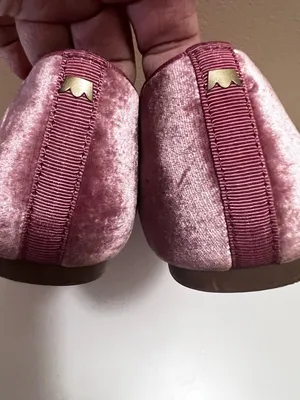 Birdies The Starling Velvet Slippers – Mauve Rose – Size 8.5 thumbnail 2