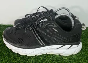 Hoka One One Clifton 6 Black Women Size 9 Black White Running Shoes thumbnail 1
