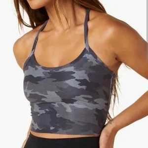 Beyond Yoga Slim Racerback Cropped Tank - Grey Camo 3X thumbnail 1