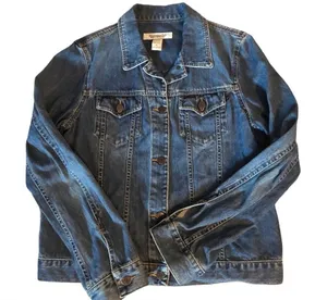 Abercrombie & Fitch Classic Trucker Jean Jacket Blue Sz. L Flap Button Pockets thumbnail 1