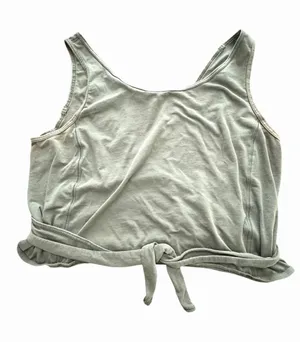 Lululemon It's A Tie Tank Size 4? Wrap Jade Green Gray Top Shirt Soft #III18-1 thumbnail 1