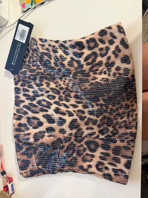 Cheetah Print Sequin Bustier White Fox Boutique thumbnail 1