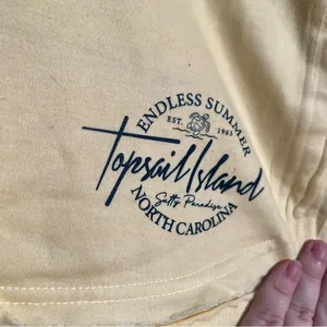 Salty Wave Collection Women's Size‎ XL Sweat Shorts Butter Yellow Topsail Island thumbnail 4