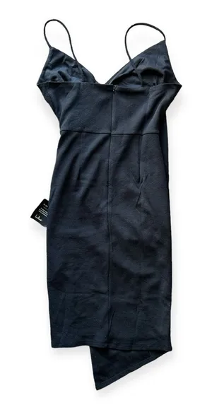 Lulu’s Black Midi bodycon dress, NWT size M thumbnail 1