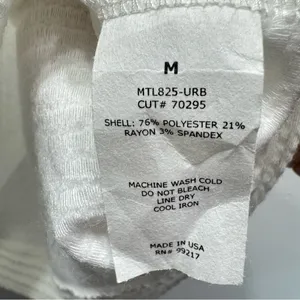 Off white Cropped Top Textured Ruffle Flutter Sleeve by Moa Moa Size Medium thumbnail 7