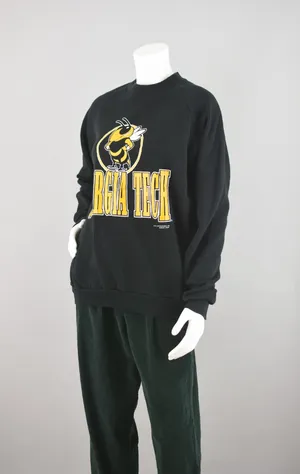 Vintage Georgia Tech Yellow Jackets Sweatshirt, Size Small - Medium thumbnail 9