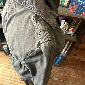Loft S military gray cargo normcore lightweight blazer thumbnail 2