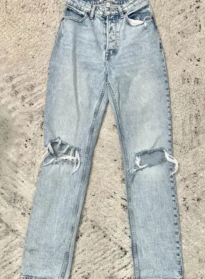 Abercrombie & Fitch Light Wash Curve Love High Rise Jeans thumbnail 1