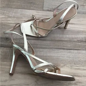 Veronica‎ Beard Silver Heeled Sandals thumbnail 3