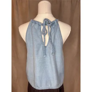 Joie Lyocell Chambray Halter Tank Minimalist Boho Top M thumbnail 2