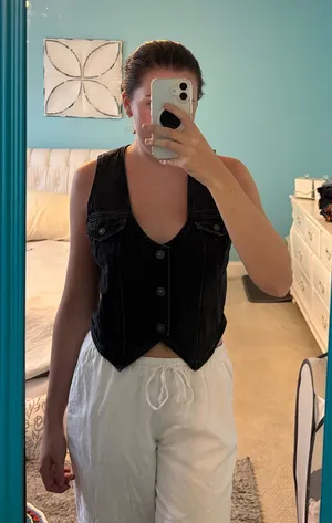 American Eagle Denim Vest thumbnail 1