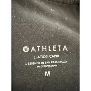 Athleta Elation Capri Leggings Womens Medium‎ Black High Rise Yoga Workout 19in thumbnail 5
