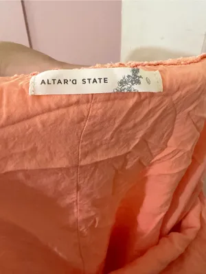 Altar'd State Peach Eyelet Mini Sundress thumbnail 6