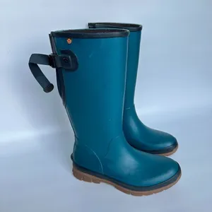 BOGS Women's Size 6 Amanda II Tall‎ Rain Boot Teal Blue Outdoors Gardening Farm thumbnail 9