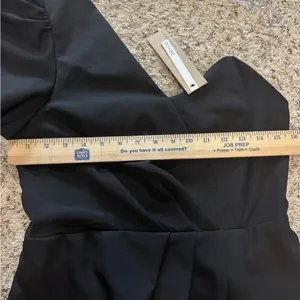 Do+Be NWT One Shoulder Mini Black Dress Puff Sleeve,‎ L thumbnail 15