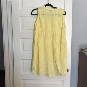 Butter Yellow Sleeveless Gauze Dress by Gap thumbnail 4
