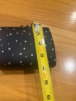 Franchi black with rhinestones little hand bag . thumbnail 5
