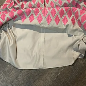 Boden Pink Embroidered Diamond Mini Skirt Stone Geometric US 6P Petite‎ thumbnail 4