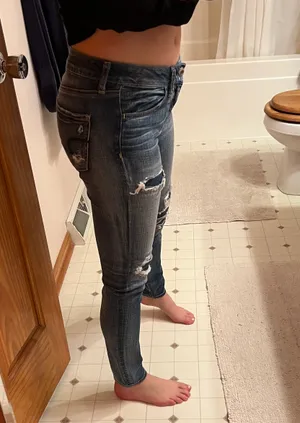 American Eagle Ripped Skinny Jeggings thumbnail 3