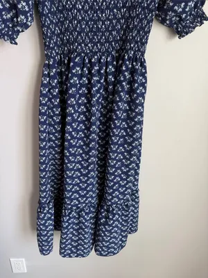 House Hill House Louisa Nap Dress in Posy Navy Crepe Small thumbnail 6