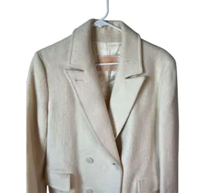 Pendleton Women's Long Wool Overcoat Beige Double-Breasted Size M Standa… thumbnail 3
