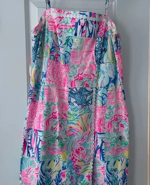 lilly pulitzer dress with built in shorts thumbnail 1