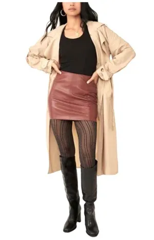 Free People Mini Skirt Modern Femme Vegan Leather Size 10 New with Tag thumbnail 15