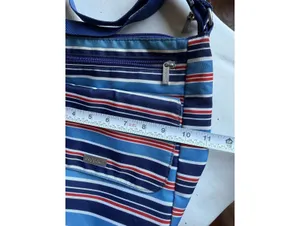 Baggallini Blue Multi-Color Stripe Crossbody Bag thumbnail 8
