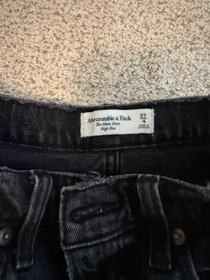 Abercrombie Black Denim Shorts thumbnail 2