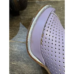 Vero Cuoio Lavender Perforated Peep Toe Heeled Bootie Size‎ 37 US 6.5 thumbnail 11