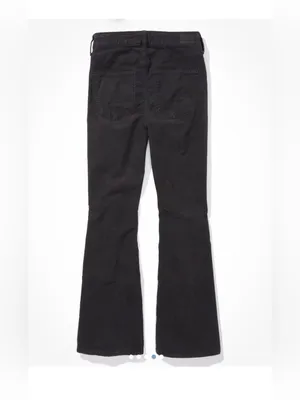 AE American Eagle Corduroy Super High-Waisted Flare Pant GREY size 6 (14" x 29") thumbnail 2