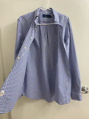 Ralph Lauren Blue Gingham Button-Down Shirt thumbnail 7