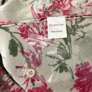 NEW!! GARNET HILL Merino Wool Cardigan‎ Sweater Floral Gray Pink Preppy Small thumbnail 10