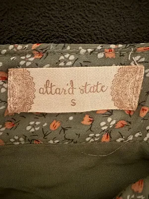 Altar'd State Green Floral Ruffle‎ Skort Size S thumbnail 2