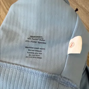 NEW! REI Co op Light Blue Ribbed Scoop Neck Crop lined Tank soft size XS thumbnail 5