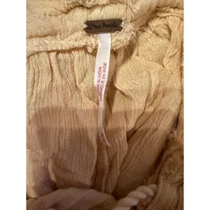 Free People Will‎ Wait For You Dress Women's Medium Natural Boho Ruffle Festival thumbnail 5