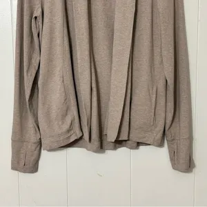 Pact Luxe Essential Swing Cardigan S Taupe Open Front Lightweight thumbnail 4