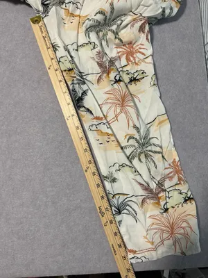 World Market Palm Tree Print Jumpsuit, Size S/M thumbnail 5