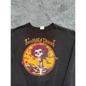 Grateful Dead Sweatshirt Black Skeleton Skull Roses Pullover VTG Y2K Size Medium thumbnail 4