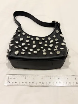 Madewell Black Mini Shoulder Bag with Crystal Studs thumbnail 10
