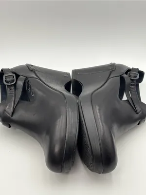 Dansko Black Platform Leather Wedge Mary Jane Slingback Size 40 thumbnail 7