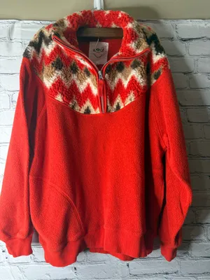 Aerie hometown holiday 1/4 zip fleece sweatshirt thumbnail 5