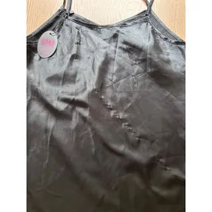 New Women's Avid Love Silky Satiny Lacey Chemise Pajama Gown Black Size Xs thumbnail 5