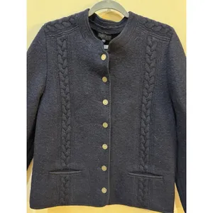 vintage Lands' End 100% wool Tyrolean-style cardigan jacket Size 14 Women thumbnail 4